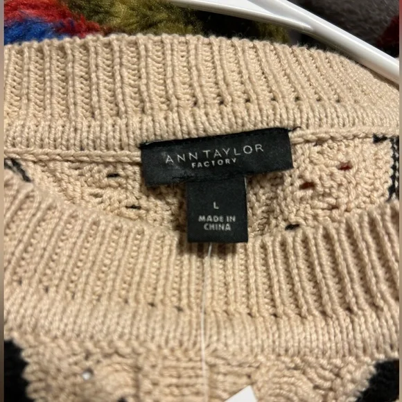 Ann Taylor Factory Knit Striped Sweater (Large) ⭐️NWT⭐️ - Picture 4 of 6